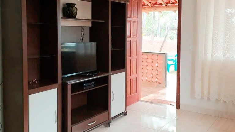 Chalé Confortável e Completo com piscina