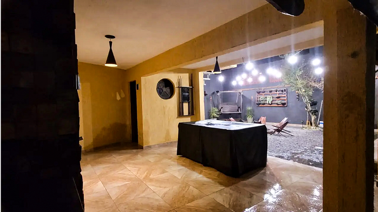 Refúgio p/ Grupos: Piscina, Sinuca e Lareira