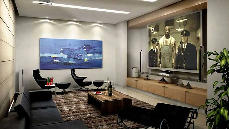 Estúdio de Luxo: Piscina, Sauna, Squash e Cinema