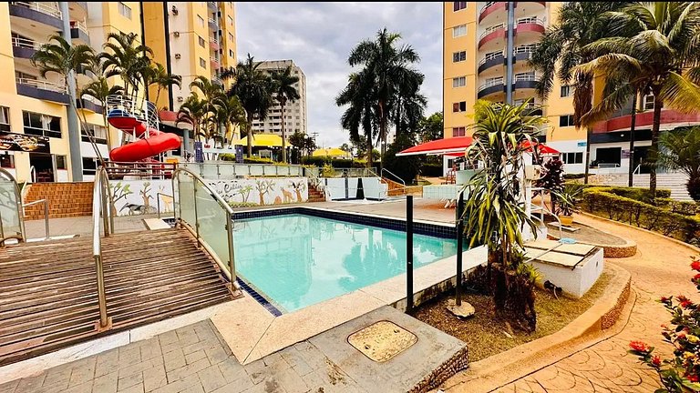 Caldas Novas: Apto Resort c/ 7 Piscinas 7 Pessoas