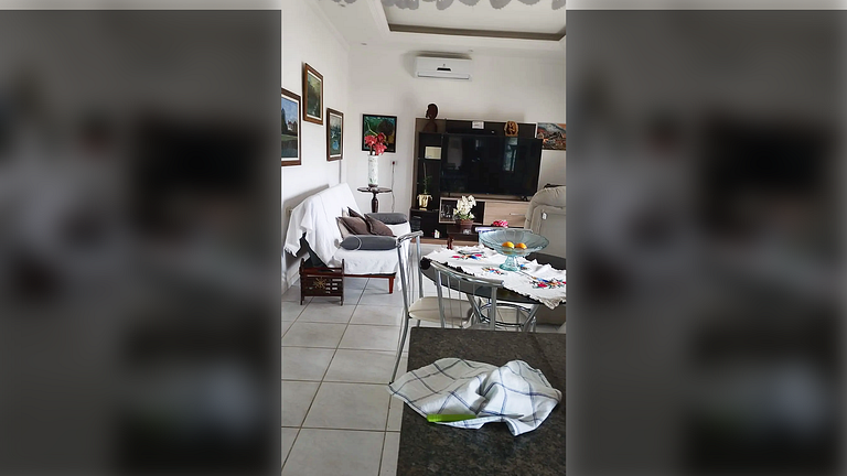 Caraguatatuba: Churrasqueira e Ar Condicionado