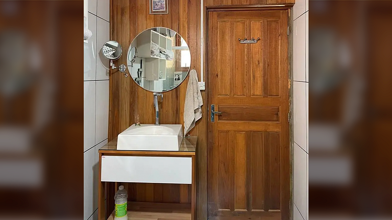 Cabana com Vista Montanha e Rio Capivari