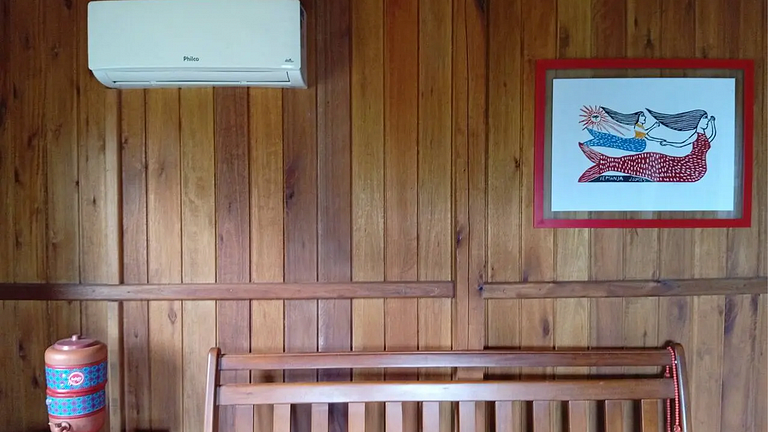 Cabana com Vista Montanha e Rio Capivari