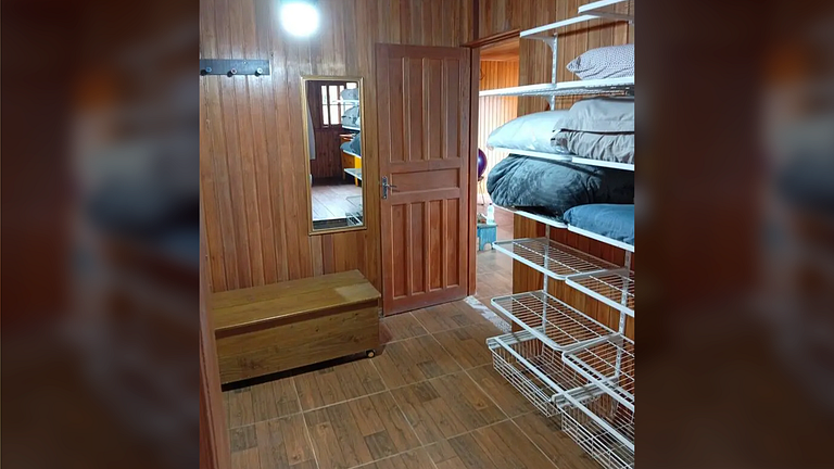 Cabana com Vista Montanha e Rio Capivari