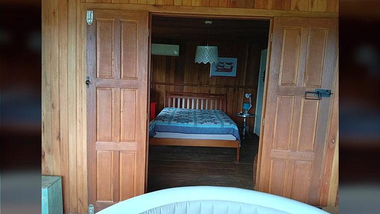 Cabana com Vista Montanha e Rio Capivari