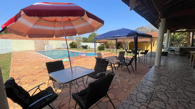 Iperó: Refúgio Familiar c/ Churrasqueira e Pets