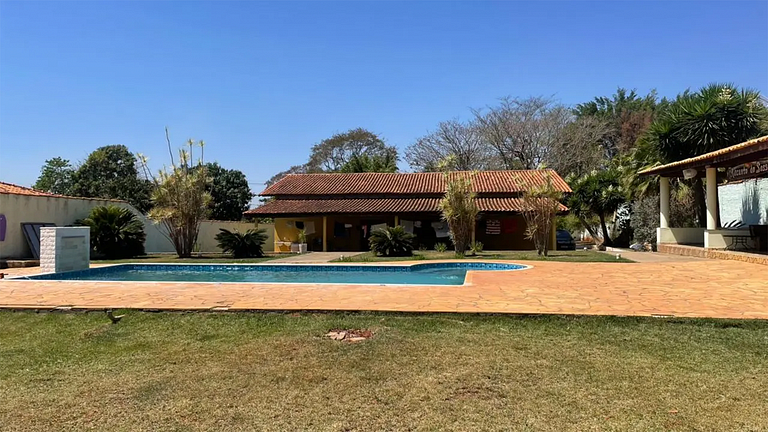 Iperó: Refúgio Familiar c/ Churrasqueira e Pets