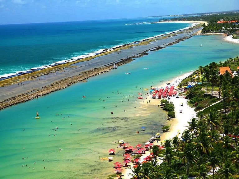 Muro Alto: Resort Pé na Areia p/ 7 Hóspedes